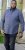 D555 KEATON Micro AOP Long Sleeve Shirt With Concealed Button Down Collar Grey - Marškiniai - Marškiniai - 2XL-8XL