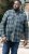 D555 GARFIELD Check Overshirt With Two Patch Pockets & Button Down Collar Navy - Marškiniai - Marškiniai - 2XL-8XL