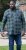 D555 GARFIELD Check Overshirt With Two Patch Pockets & Button Down Collar Navy - Marškiniai - Marškiniai - 2XL-8XL