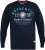 D555 KEYWORTH Authentic Printed Crew Neck Sweatshirt Navy - Megztiniai ir džemperiai - Megztiniai ir Džemperiai - 2XL-14XL