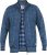 D555 ECCLES Cable Knitted Zip Through Sweater With Bonded Check Lining Denim Marl - Megztiniai ir džemperiai - Megztiniai ir Džemperiai - 2XL-14XL