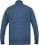 D555 ECCLES Cable Knitted Zip Through Sweater With Bonded Check Lining Denim Marl - Megztiniai ir džemperiai - Megztiniai ir Džemperiai - 2XL-14XL