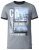 D555 Howie Fine Stripe T-shirt Grey - Marškinėliai - Marškinėliai - 2XL-14XL