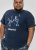 D555 Cameron Official Terminator Printed Crew Neck T-Shirt Dark Navy - Marškinėliai - Marškinėliai - 2XL-14XL