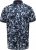 D555 Halifax AOP Hawaiian Print Short Sleeve Polo Blue - Marškinėliai - Marškinėliai - 2XL-14XL