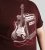 D555 Barnsley Guitar and Amp Crew Neck T-Shirt Burgundy - Marškinėliai - Marškinėliai - 2XL-14XL