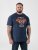 D555 Hockney Motorbike With Flame Wings Printed T-shirt Navy - Marškinėliai - Marškinėliai - 2XL-14XL