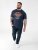 D555 Hockney Motorbike With Flame Wings Printed T-shirt Navy - Marškinėliai - Marškinėliai - 2XL-14XL