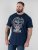 D555 Linton Tropical Skull Printed T-shirt Navy - Marškinėliai - Marškinėliai - 2XL-14XL