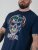 D555 Linton Tropical Skull Printed T-shirt Navy - Marškinėliai - Marškinėliai - 2XL-14XL
