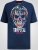 D555 Linton Tropical Skull Printed T-shirt Navy - Marškinėliai - Marškinėliai - 2XL-14XL