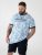 D555 Shoreham AO Printed Venice Beach Crew Neck T-shirt Blue - Marškinėliai - Marškinėliai - 2XL-14XL