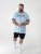 D555 Shoreham AO Printed Venice Beach Crew Neck T-shirt Blue - Marškinėliai - Marškinėliai - 2XL-14XL