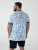 D555 Shoreham AO Printed Venice Beach Crew Neck T-shirt Blue - Marškinėliai - Marškinėliai - 2XL-14XL