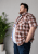 Kam Jeans 6368 Checked Short Sleeve Shirt Red - Marškiniai - Marškiniai - 2XL-8XL