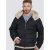 D555 Hudson Hooded Puffer Jacket Navy - Didelės vyriškos striukės - Didelės vyriškos striukės