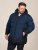 D555 Hank Ripstop Contrast Panelled Padded Hooded Jacket Tamsiai mėlyna - Didelės vyriškos striukės - Didelės vyriškos striukės
