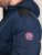 D555 Hank Ripstop Contrast Panelled Padded Hooded Jacket Tamsiai mėlyna - Didelės vyriškos striukės - Didelės vyriškos striukės