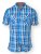 D555 EMANUEL Short Sleeve Turq & Blue Shirt - Marškiniai - Marškiniai - 2XL-8XL