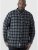 D555 Lawton LS Flannel Shirt Grey - Marškiniai - Marškiniai - 2XL-8XL