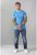 D555 Otis T-shirt Blue - Marškinėliai - Marškinėliai - 2XL-14XL