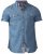 D555 Nathan Short Sleeve Shirt Blue - Marškiniai - Marškiniai - 2XL-8XL