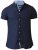 D555 Norman Short Sleeve Oxford Shirt Navy - Marškiniai - Marškiniai - 2XL-8XL