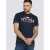 D555 Thornton Embroidery T-shirt Navy - Marškinėliai - Marškinėliai - 2XL-14XL