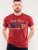 D555 Brisbane Santa Monica Route 66 Printed T-Shirt Red - Marškinėliai - Marškinėliai - 2XL-14XL