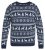 North Latitude 63144 Fjell Reindeer Knit Tamsiai mėlyna - Megztiniai ir džemperiai - Megztiniai ir Džemperiai - 2XL-14XL