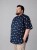 Kam Jeans 6068 Flamingo Short Sleeve Shirt Navy - Marškiniai - Marškiniai - 2XL-8XL