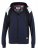 D555 Silverton Contrast Panneled Hoodie Navy - Megztiniai ir džemperiai - Megztiniai ir Džemperiai - 2XL-14XL