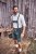 JP1880 Genuine Leather Traditional Lederhosen Shorts Green - Šortai - Šortai - W40-W60