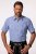 JP1880 Short Sleeve Check Print Traditional Shirt Blue - Marškiniai - Marškiniai - 2XL-8XL
