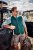 JP1880 Mottled Stretch Knit Stand-up Collar Vest Turquoise Blue - VYRIŠKI DRABUŽIAI 2XL-14XL - 
