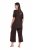 Ulla Popken 806944 Pižama trumpomis rankovėmis Ruda - Pižama/Loungewear - 