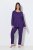 Ulla Popken 812441 Pižama ilgomis rankovėmis su nėriniais Karališka mėlyna - Pižama/Loungewear - 