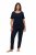 Ulla Popken 821244 Pižama su taškeliais Tamsiai mėlyna - Pižama/Loungewear - 