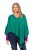 Ulla Popken Knit Pointed Hem Poncho Emerald Green - Megztiniai ir džemperiai - 