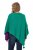 Ulla Popken Knit Pointed Hem Poncho Emerald Green - Megztiniai ir džemperiai - 