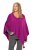Ulla Popken Knit Pointed Hem Poncho Berry - Megztiniai ir džemperiai - 