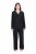 Ulla Popken 823030 Pižama su marškinių apykakle Juoda - Pižama/Loungewear - 