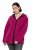 Ulla Popken 823371 Teddy striukė su gobtuvu ir dygsniuotomis kišenėmis Fuksija - Fleece apranga - 