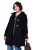 Ulla Popken 829347 Duffle paltas Juoda - Paltai - Didelių dydžių paltai moterims