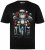Men+ 148 Marškinėliai bellyfit Kalėdų Senelis ant motociklo Juoda - Marškinėliai - Marškinėliai - 2XL-14XL