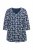 Ulla Popken Snowflake Print 3/4 Sleeve A-Line Tee Navy - Spausdinti marškinėliai moterims - 