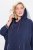 Ulla Popken 837190 Naminis pončas su gobtuvu Tamsiai violetinė - Pižama/Loungewear - 