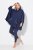 Ulla Popken 837190 Naminis pončas su gobtuvu Tamsiai violetinė - Pižama/Loungewear - 