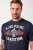 JP1880 T-Shirt Short Sleeve Chest Print Navy - Marškinėliai - Marškinėliai - 2XL-14XL