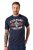 JP1880 T-Shirt Short Sleeve Chest Print Navy - Marškinėliai - Marškinėliai - 2XL-14XL